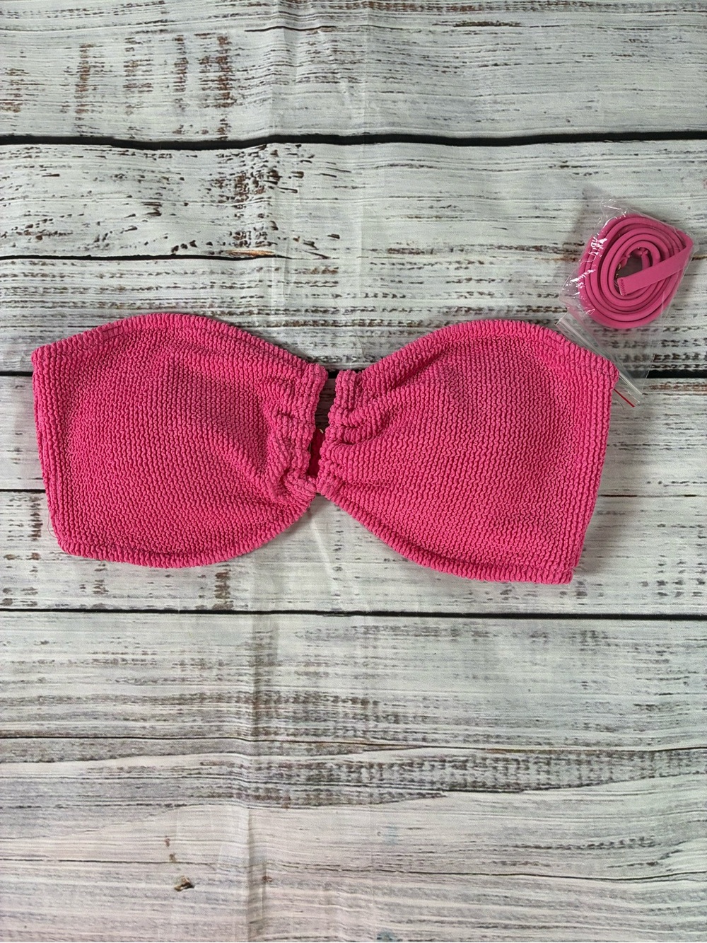 Shade & Shore Bikini Top Size Large Pink Halter Top